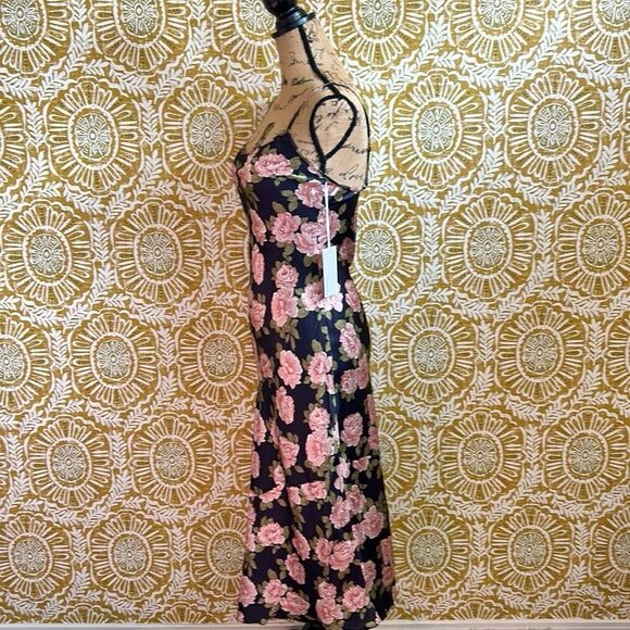 NWT Reformation Alisal Floral Print Silk Midi Slip Dress in Black $248 size XS - Picture 9 of 13